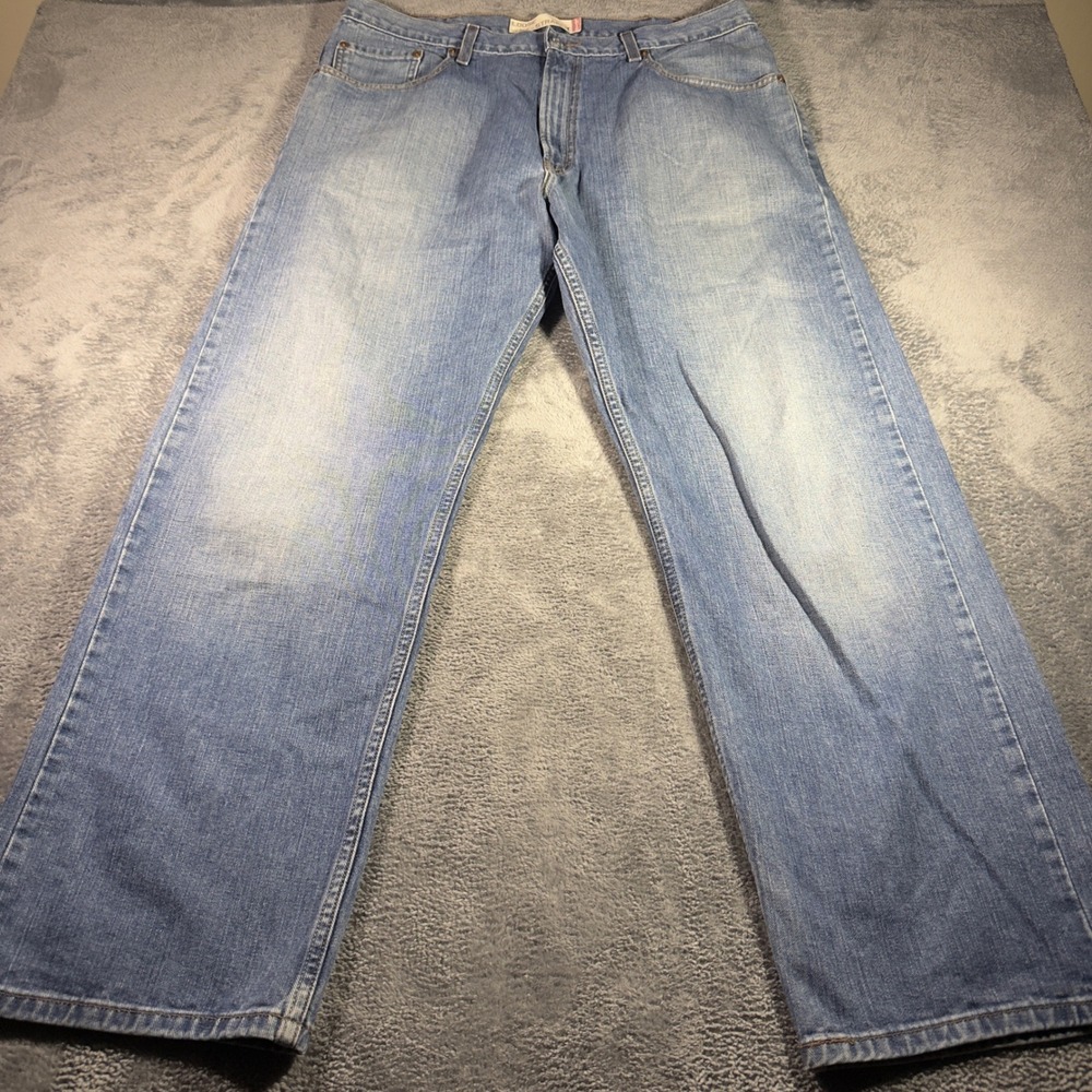 Levis VTG 569 Loose Straight Jeans Mens 38x32 Light Wash Blue Denim Baggy Skater